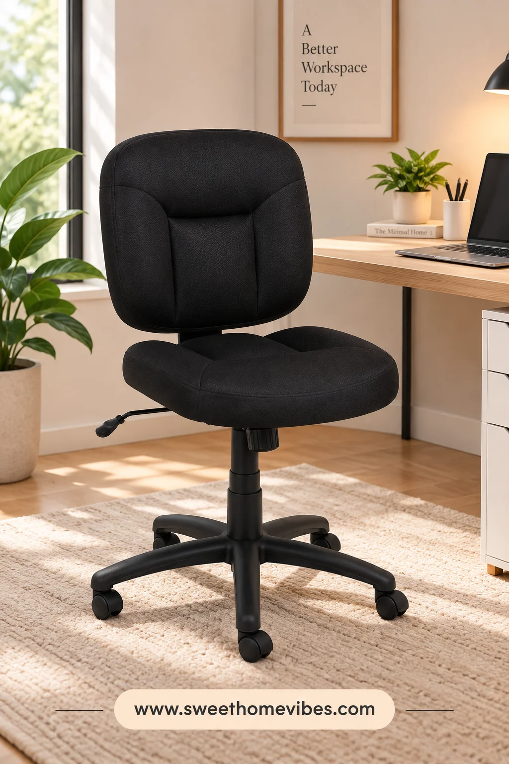 Amazon Basics Low-Back Armless Office Desk Chair